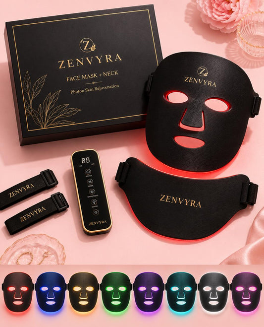 ZENVYRA LED Face & Neck Mask — 8-Color Photon Light Therapy